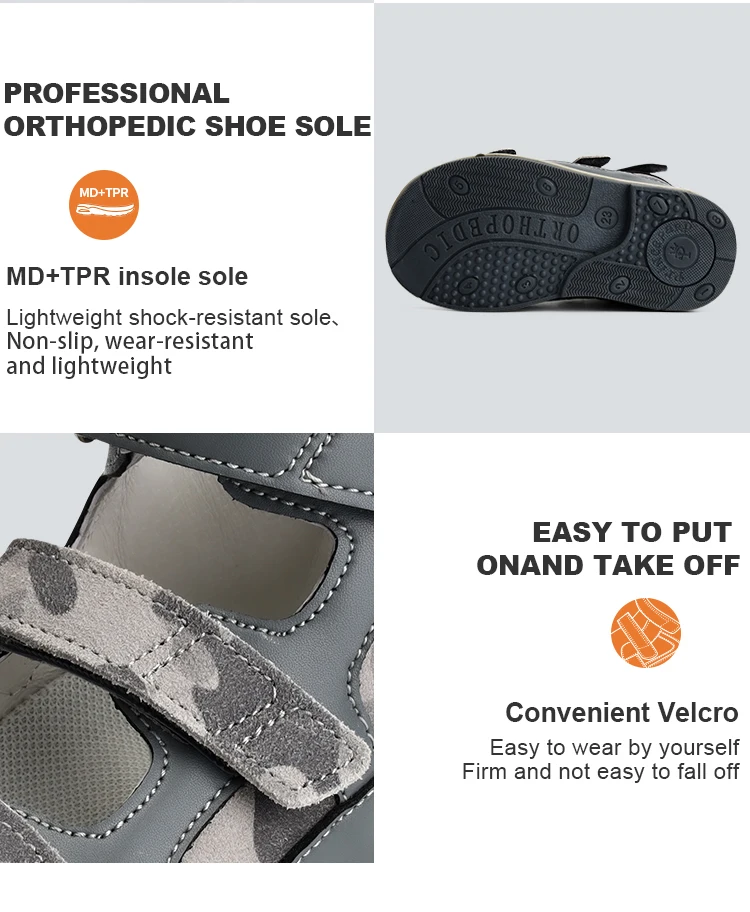 Orthopedic Sandals for Kids and Toddlers, Summer Children's Corrective Shoes for Flat Feet Tiptoe Walking,High-Top Ankle Support