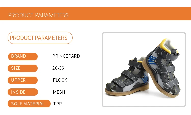 Orthopedic Sandals for Kids and Toddlers, Summer Children's Corrective Shoes for Flat Feet Tiptoe Walking,High-Top Ankle Support