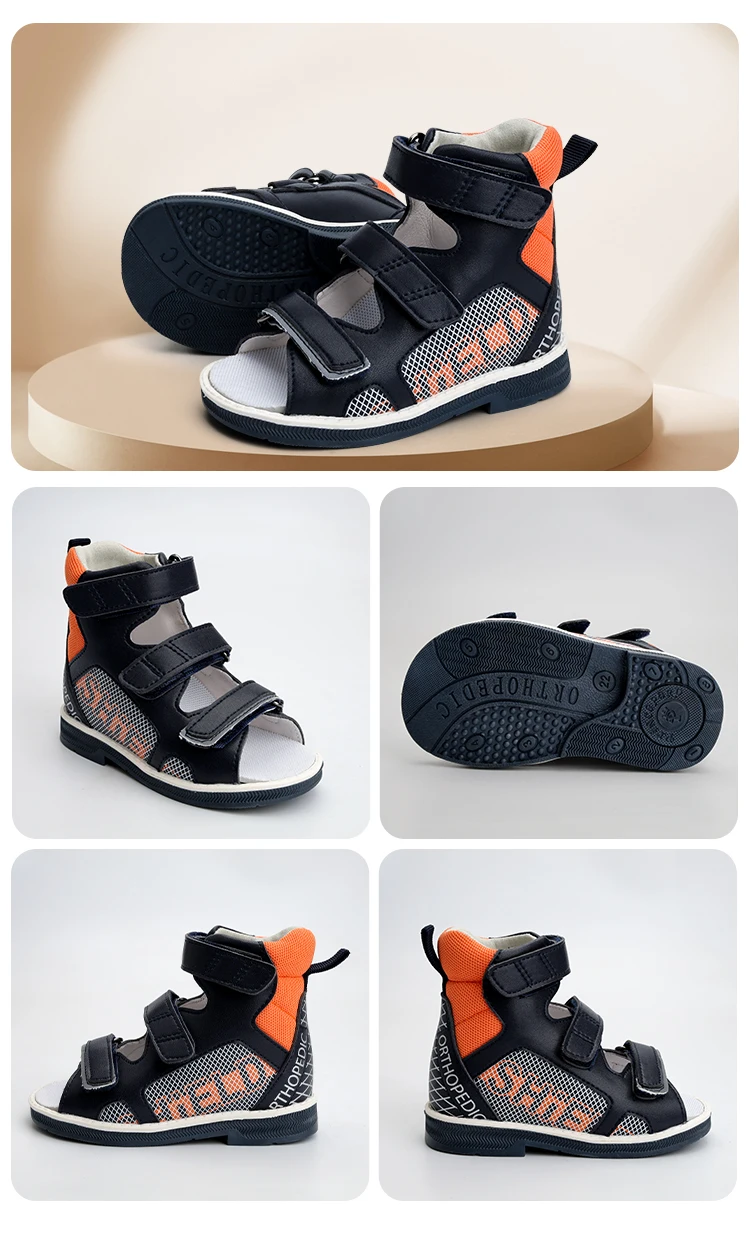 Orthopedic Sandals for Kids and Toddlers, Summer Children's Corrective Shoes for Flat Feet Tiptoe Walking,High-Top Ankle Support