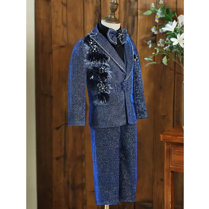 Boys Clearance Clothes Children's Host Performance Suit Boys Blazer Sets Kids Birthday Wedding Formal Party Costume A2973