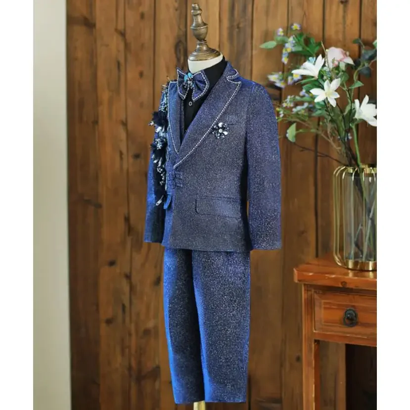 Boys Clearance Clothes Children's Host Performance Suit Boys Blazer Sets Kids Birthday Wedding Formal Party Costume A2973