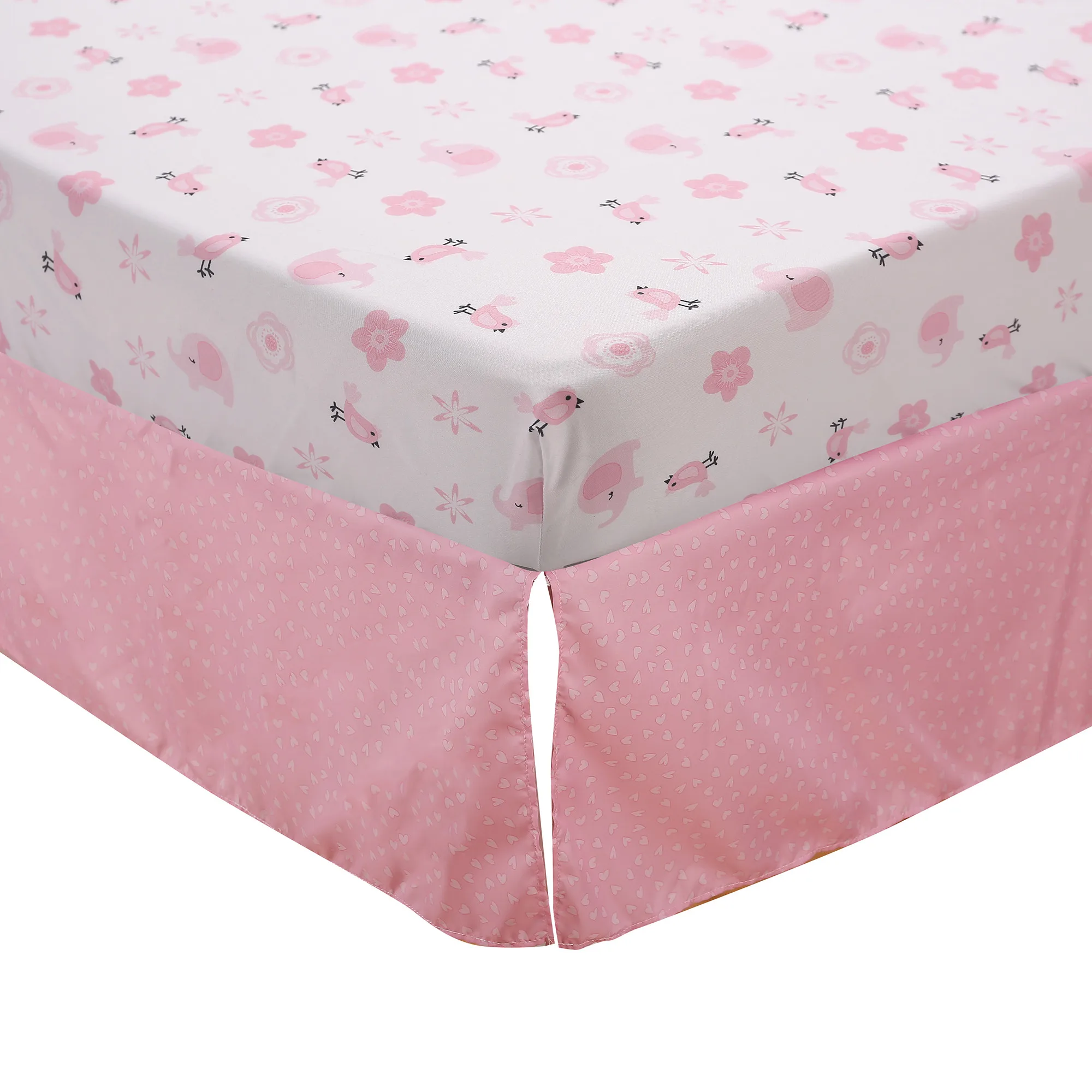 Crib Bedding Set for Boys Girls Nursery Bedding Soft Baby Bedding Crib Set 4Piece Crib Comforter Fitted Sheet Crib Skirt Blanket