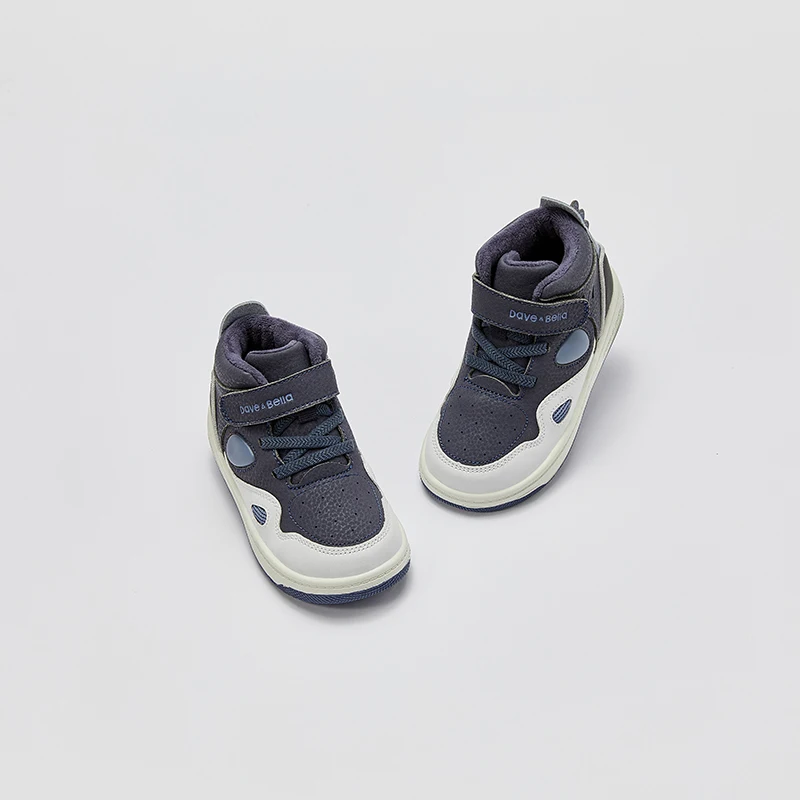 Dave Bella 2023 Winter Shoes Children's Casual Soft Plush Shoes Outdoor Comfort Kid Boys Board Shoes DB4237748