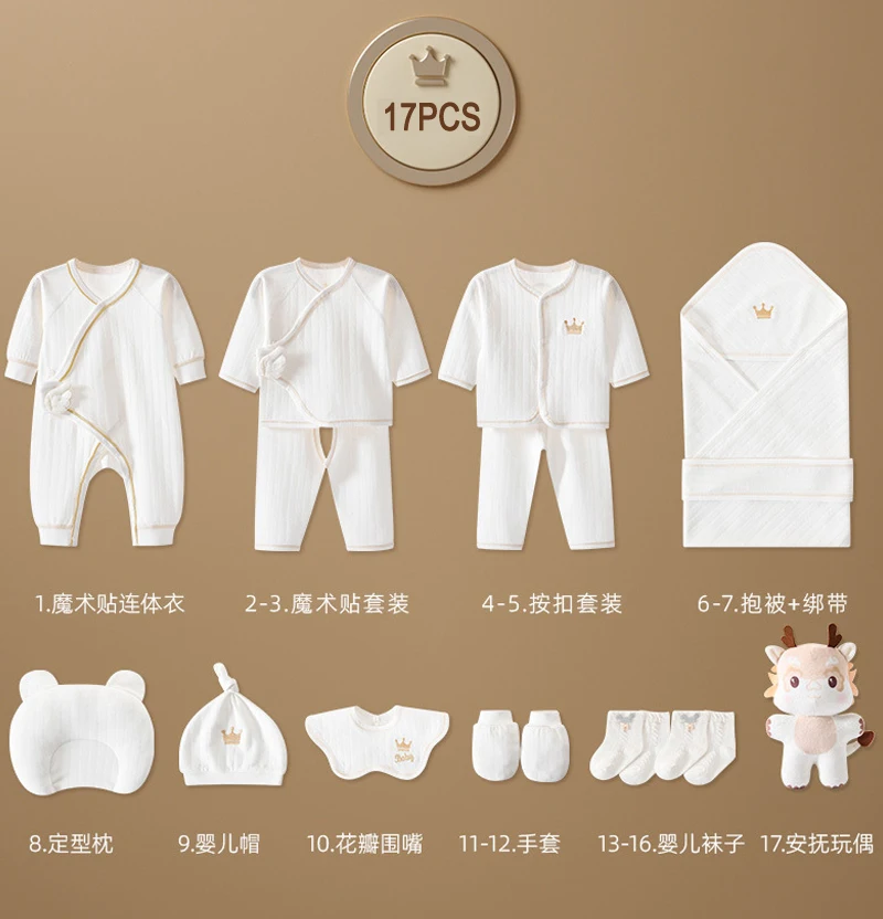 Newborn Baby Clothing 15/17/18/20 Pcs/0-3Months 100%Cotton Kids Clothes Suit Unise Infant Boys Girls Clothing Set Without Box