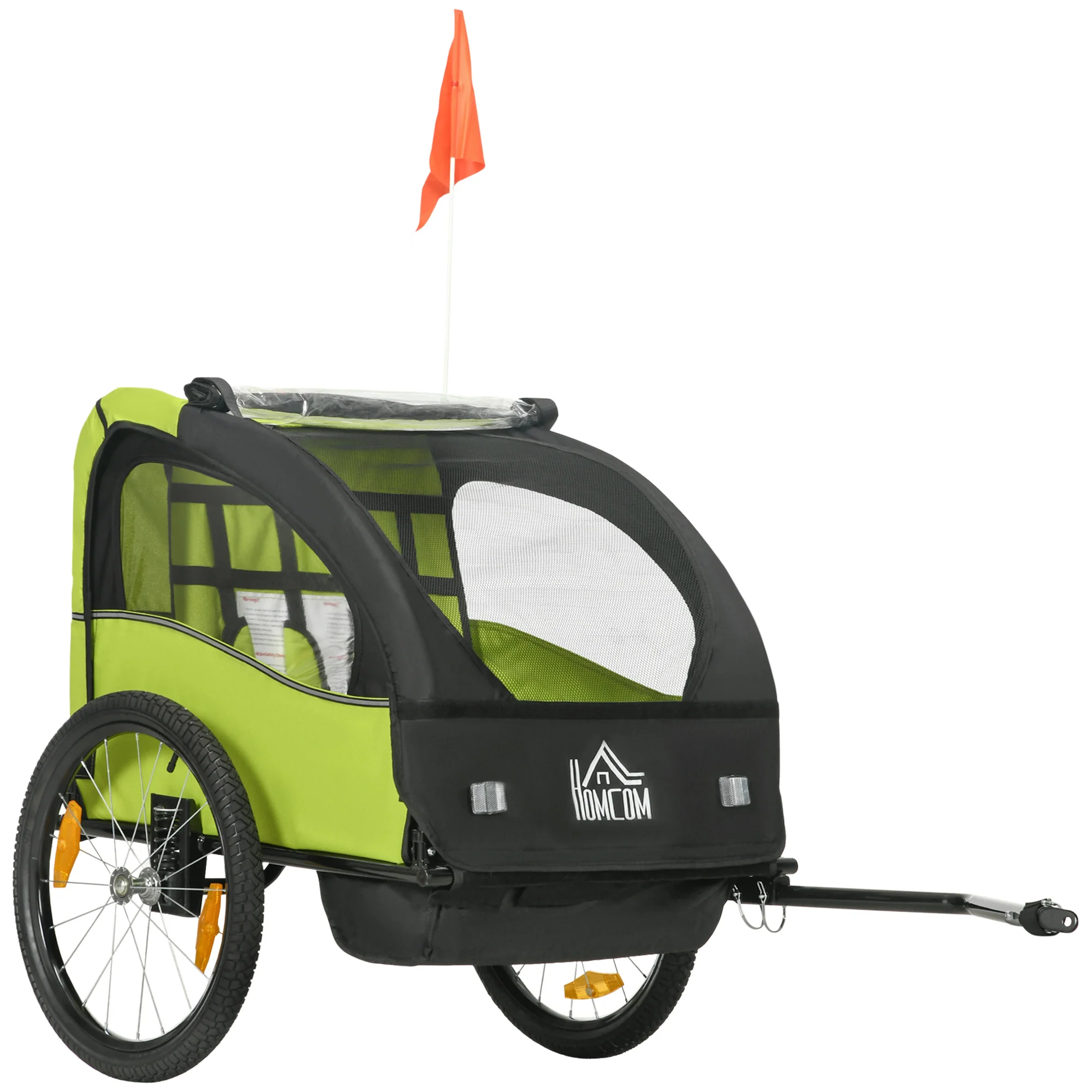 Homcom Bicycle Trailer for Children +18 Months with 2 Seats 140X88X90 cm