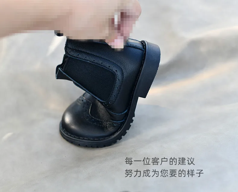 Genuine Leather Children Fashion Boots Autumn Winter Warm Snow Shoes Kids Girls Boys Casual Shoes Top Quality Retro Cowhide Boot