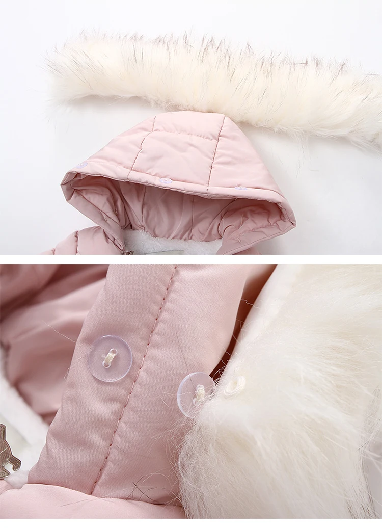 0-24 Months Newborn Baby Jumpsuit Winter Cotton Baby Romper With Gloves Hooded Thicken Boys Snowsuit Girl Clothing Set