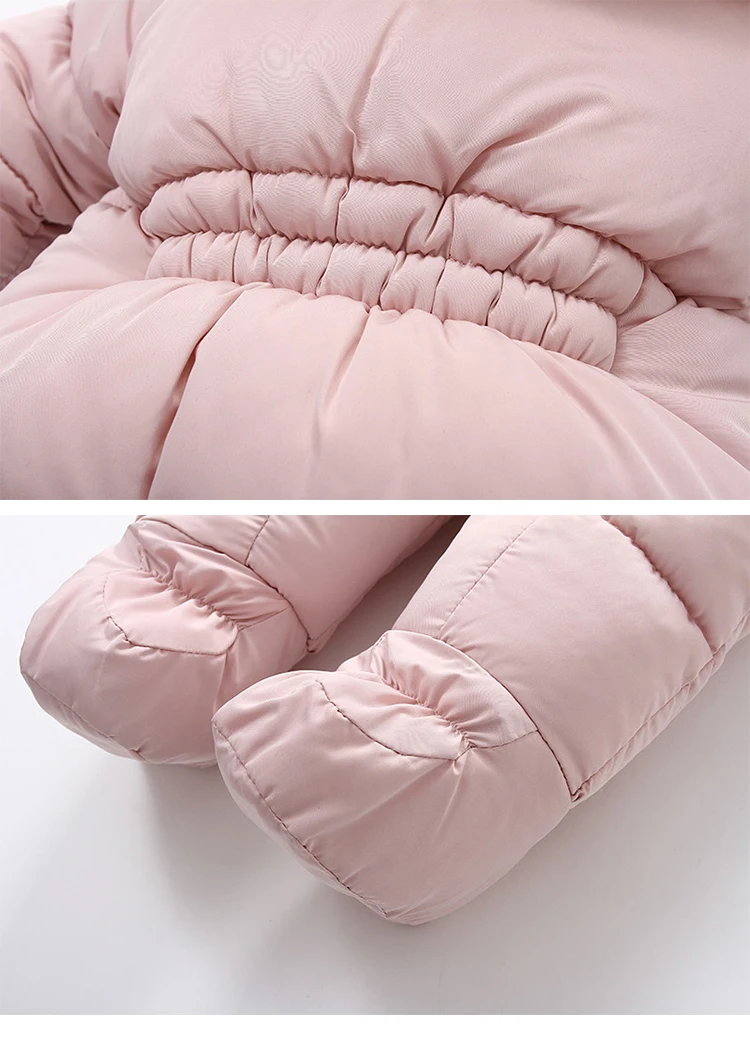 0-24 Months Newborn Baby Jumpsuit Winter Cotton Baby Romper With Gloves Hooded Thicken Boys Snowsuit Girl Clothing Set