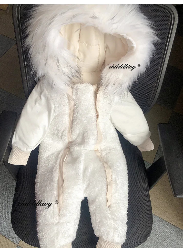 0-24 Months Newborn Baby Jumpsuit Winter Cotton Baby Romper With Gloves Hooded Thicken Boys Snowsuit Girl Clothing Set