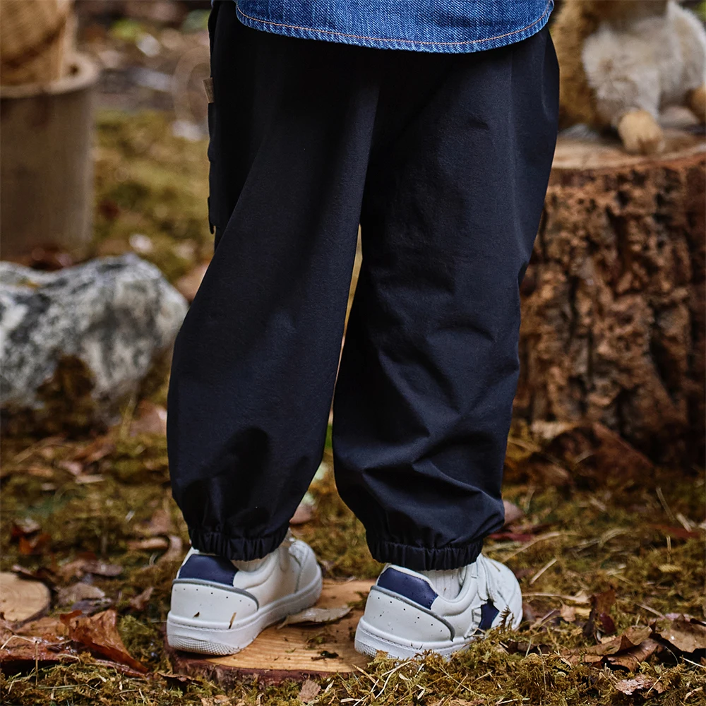 Dave Bella Children's Autumn Spring Cargo Pants Boys Gilrs Elastic Waist Casual Sports Jogger Pants Quick-dry Trousers DB3252905