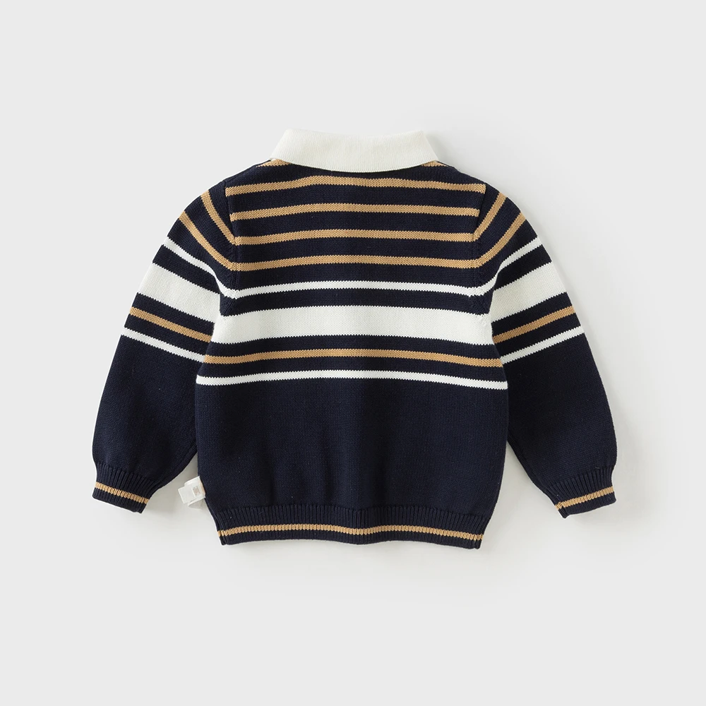 Dave Bella Autumn Winter Sweater for Boys Fake Two Pieces Knitted Sweater Children Outerwear Coat Kids Clothes DB4253907