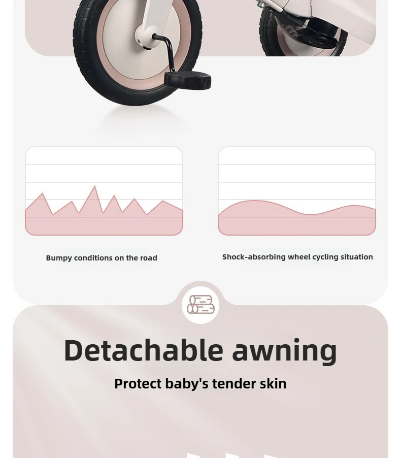 2026 New Children's Tricycle Bicycle Multi-function Trolley Baby Balance Car Scooter Three-in-one Baby Stroller
