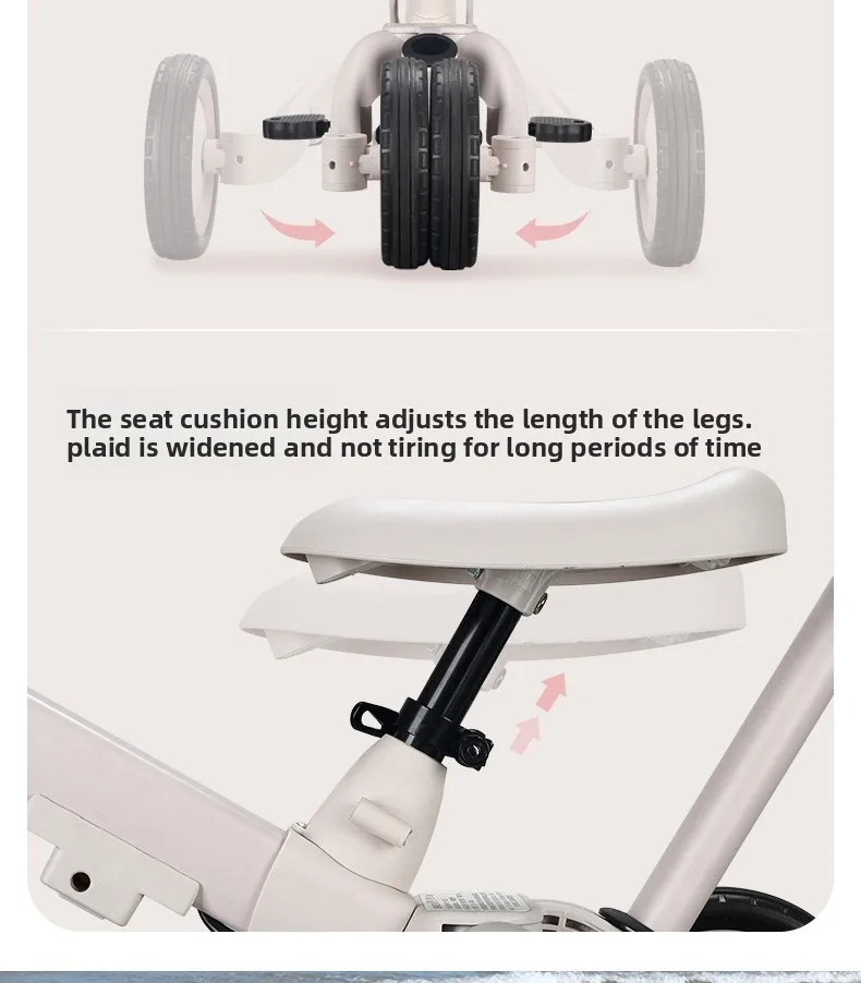 2026 New Children's Tricycle Bicycle Multi-function Trolley Baby Balance Car Scooter Three-in-one Baby Stroller