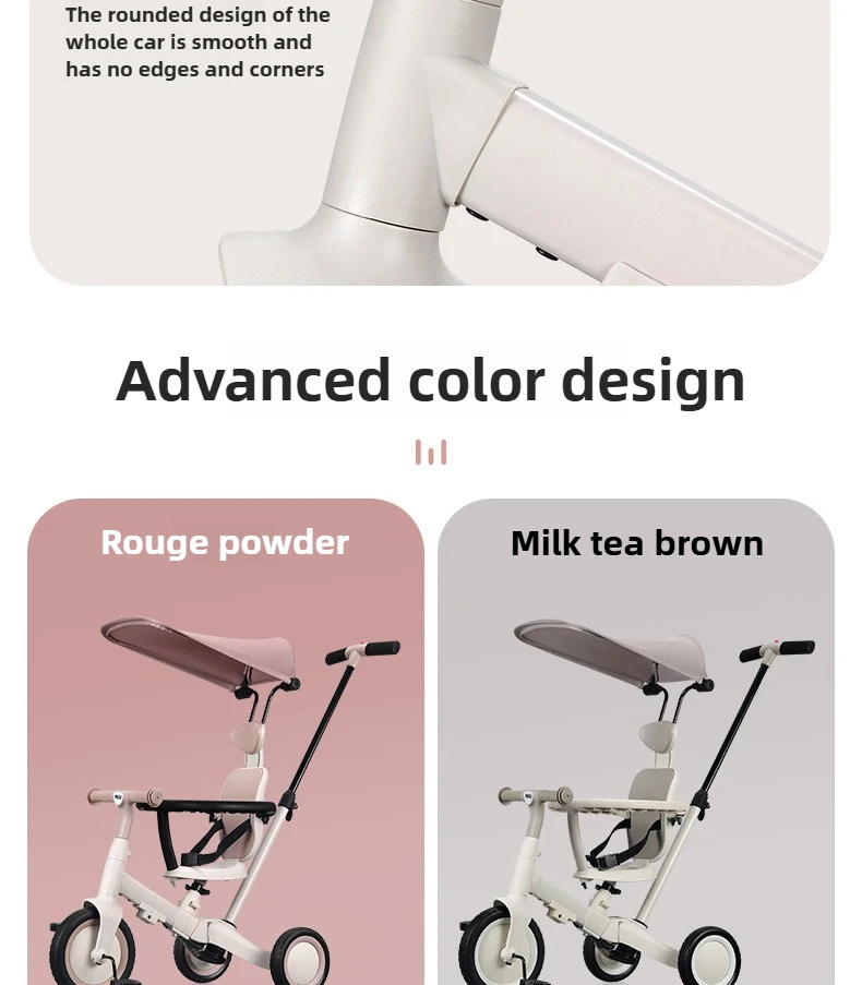 2026 New Children's Tricycle Bicycle Multi-function Trolley Baby Balance Car Scooter Three-in-one Baby Stroller