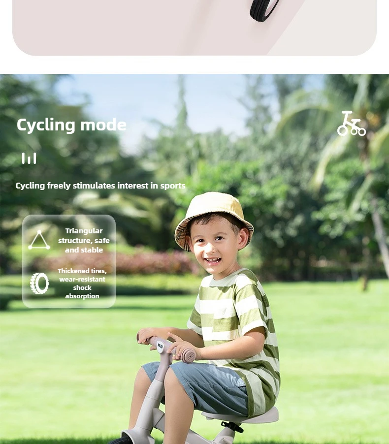 2026 New Children's Tricycle Bicycle Multi-function Trolley Baby Balance Car Scooter Three-in-one Baby Stroller