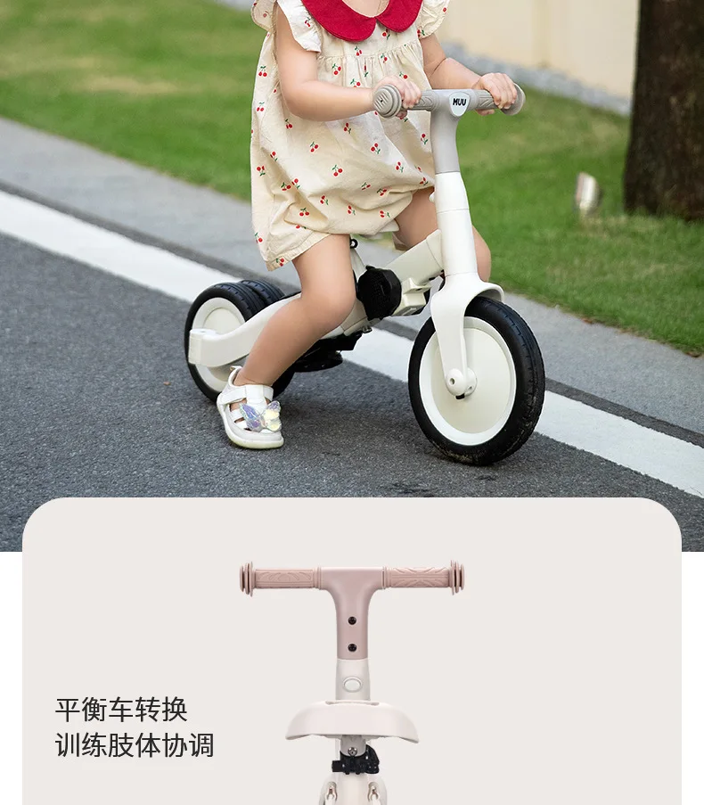2026 New Children's Tricycle Bicycle Multi-function Trolley Baby Balance Car Scooter Three-in-one Baby Stroller