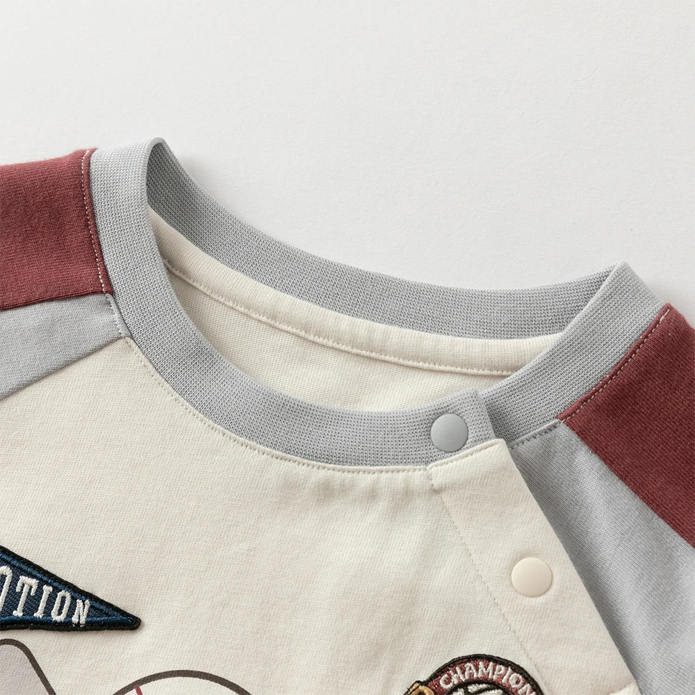 Dave Bella Boys Long Sleeve T-Shirt Kids Printed Autumn Spring T-shirt Tops Children Cotton Casual OUtdoor Clothes DB3252467