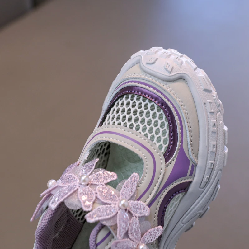 Summer 2025 Girl Sandals Trend New Children's Sports Sandals Mesh Fashion Kids Causal School Running Shoes Breathable Classic