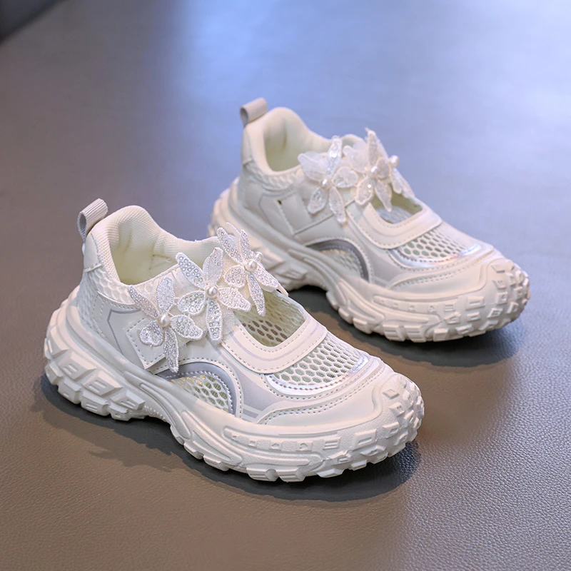 Summer 2025 Girl Sandals Trend New Children's Sports Sandals Mesh Fashion Kids Causal School Running Shoes Breathable Classic