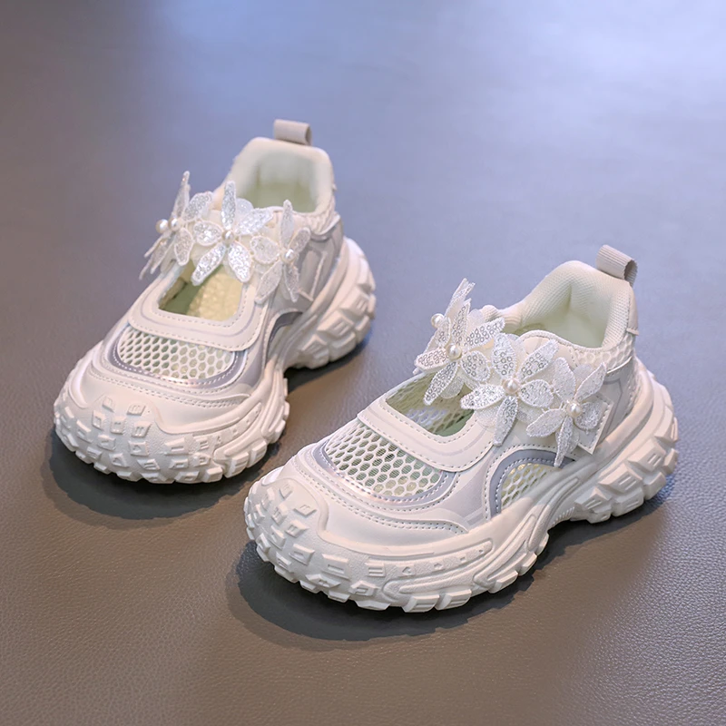Summer 2025 Girl Sandals Trend New Children's Sports Sandals Mesh Fashion Kids Causal School Running Shoes Breathable Classic