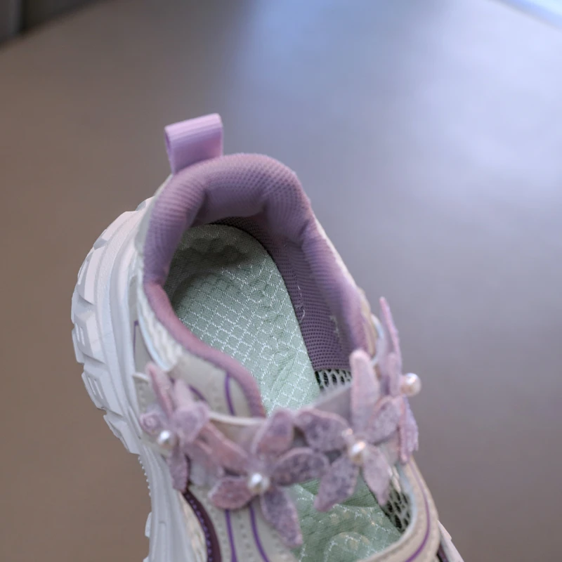 Summer 2025 Girl Sandals Trend New Children's Sports Sandals Mesh Fashion Kids Causal School Running Shoes Breathable Classic