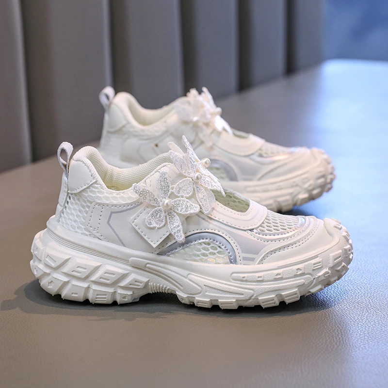 Summer 2025 Girl Sandals Trend New Children's Sports Sandals Mesh Fashion Kids Causal School Running Shoes Breathable Classic