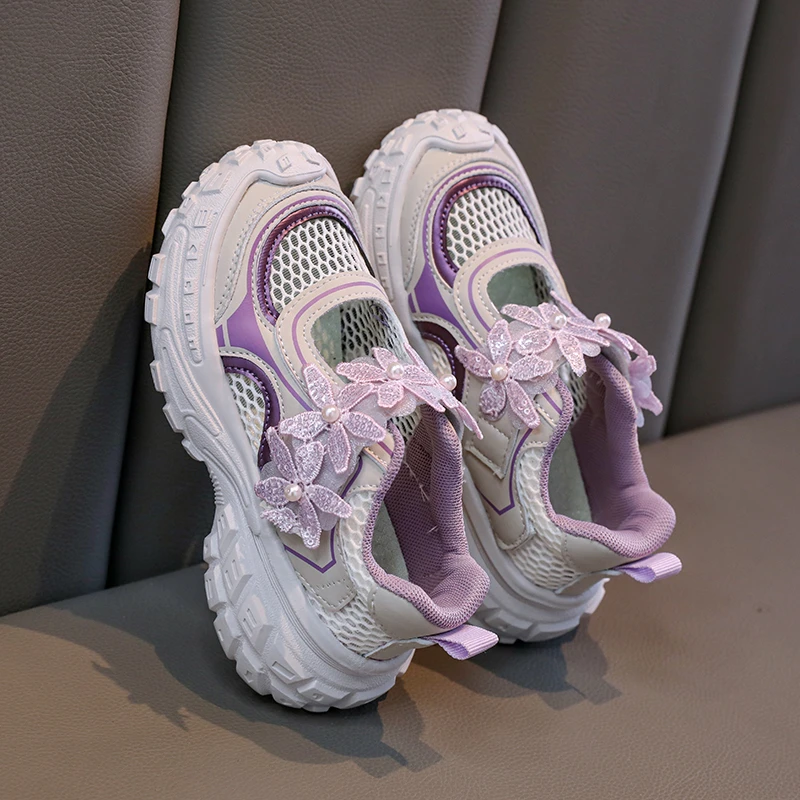 Summer 2025 Girl Sandals Trend New Children's Sports Sandals Mesh Fashion Kids Causal School Running Shoes Breathable Classic
