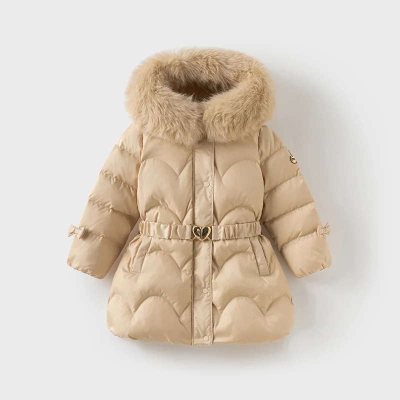 Dave Bella Girls Thicken Down Parka Jacket Children Winter Warm Hooded Down Coats Waterproof Outdoor Outwear Clothes DK4242934