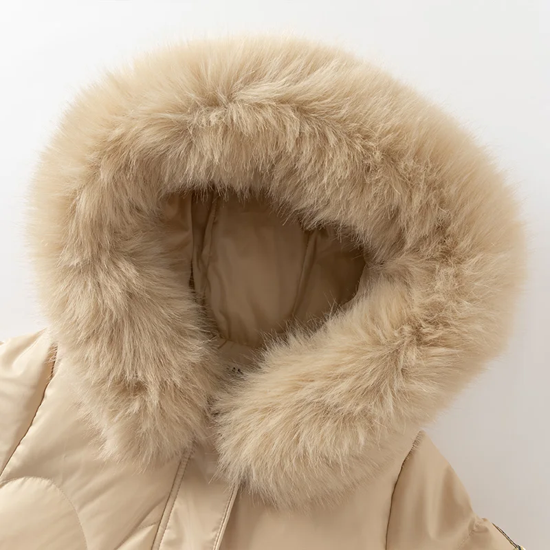 Dave Bella Girls Thicken Down Parka Jacket Children Winter Warm Hooded Down Coats Waterproof Outdoor Outwear Clothes DK4242934