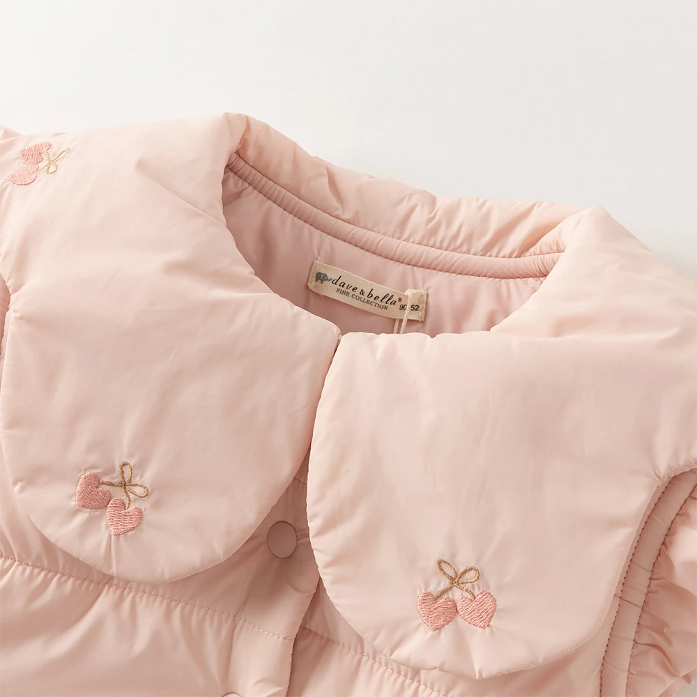 Dave Bella Girls' Vest Autumn Winter New Baby's Casual Comfortable Fashionable Shoulder Children's Stylish Vest DB4254749