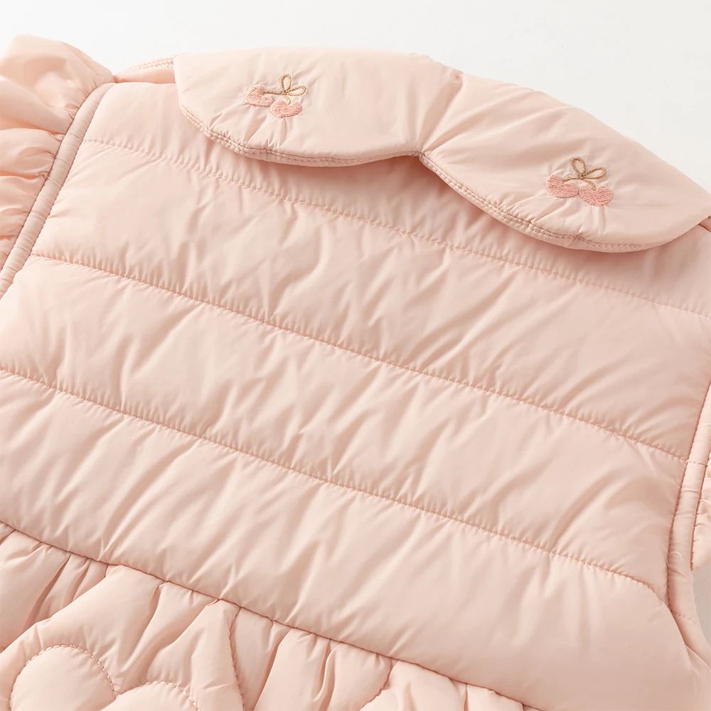 Dave Bella Girls' Vest Autumn Winter New Baby's Casual Comfortable Fashionable Shoulder Children's Stylish Vest DB4254749