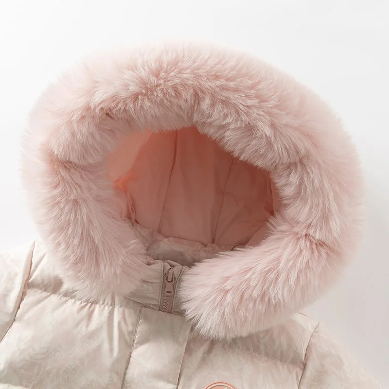 Dave Bella Girls Thicken Down Parka Jacket Children Winter Warm Hooded Down Coats Waterproof Outdoor Outwear Clothes DK4242930