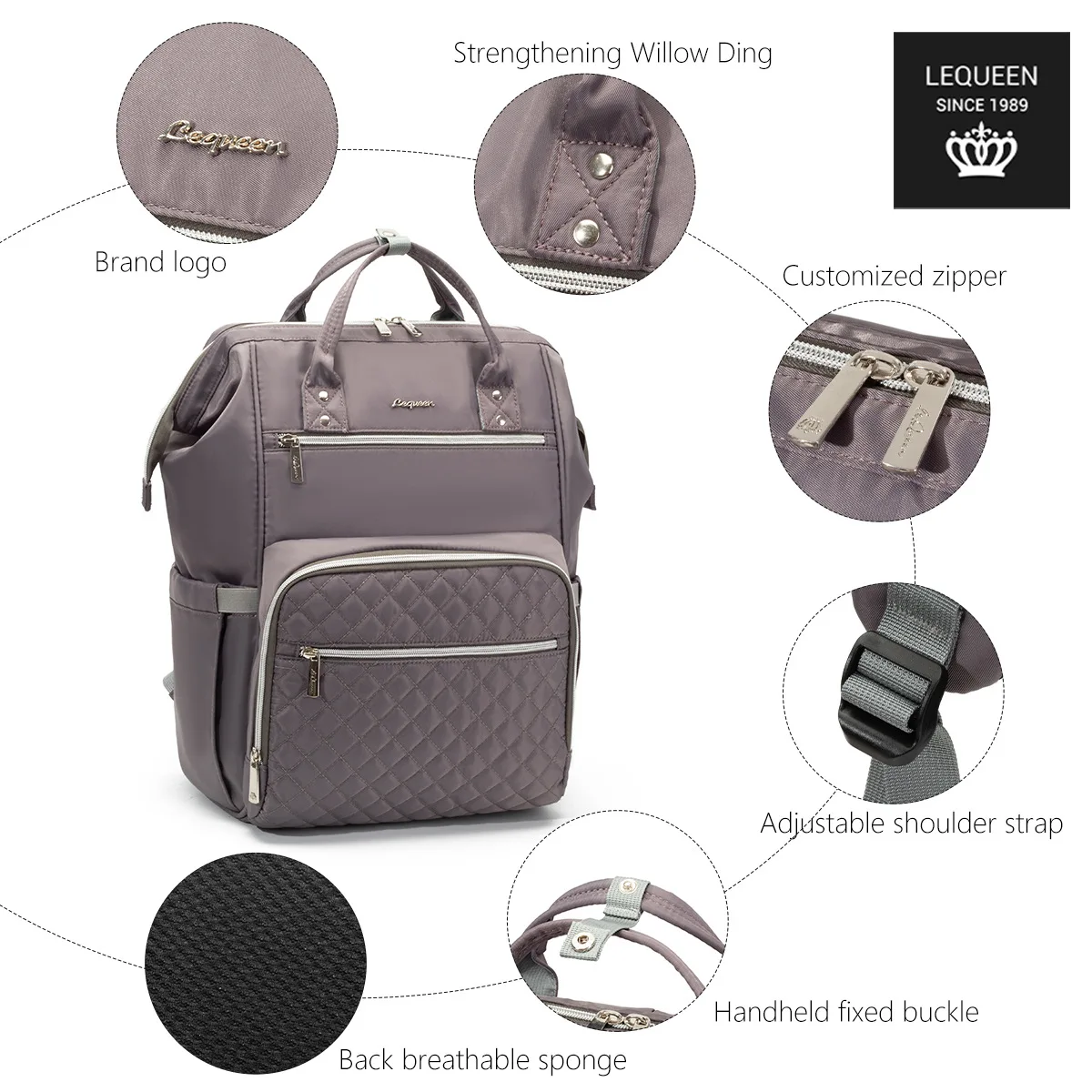 Baby Mommy Bag Waterproof Large Capacity Fashionable and High Quality Supplies for Pregnant Women Babies Diaper Backpacks