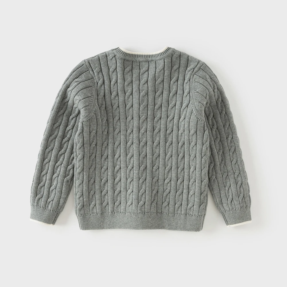 Dave Bella Children Cardigan Sweater Autumn Spring Boys Cotton Coat Girl Casual Knitted Sweater Outerwear Kids Clothes DB1261054