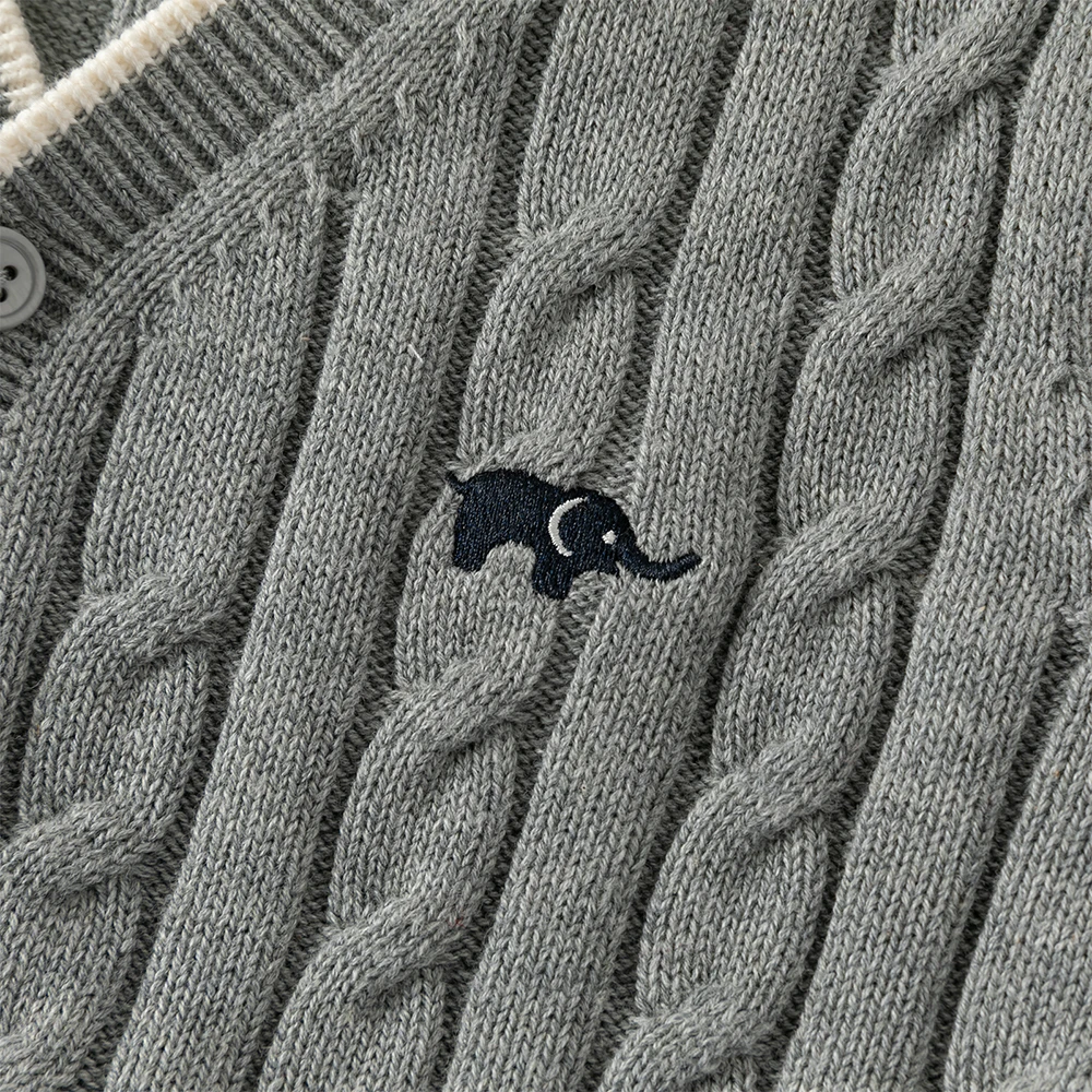 Dave Bella Children Cardigan Sweater Autumn Spring Boys Cotton Coat Girl Casual Knitted Sweater Outerwear Kids Clothes DB1261054