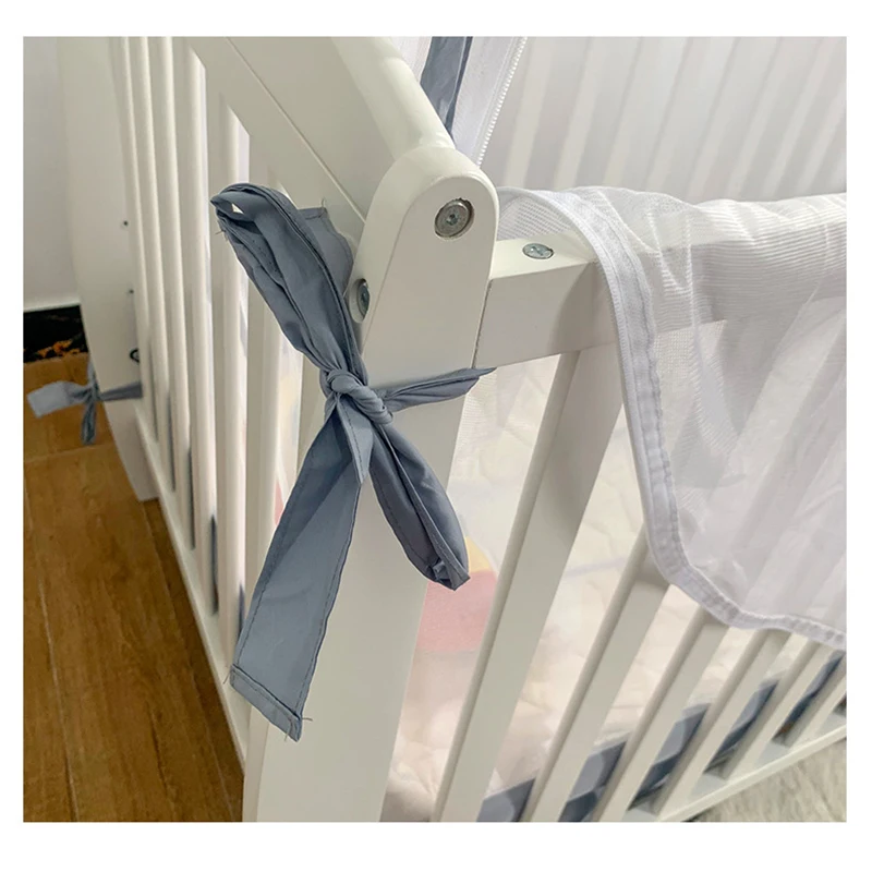 Summer Mosquito Net Baby Canopy Bed Net Stand Infant Cot Dome Mosquito Netting Hanging Bed Curtain Support Foldable Crib Tent