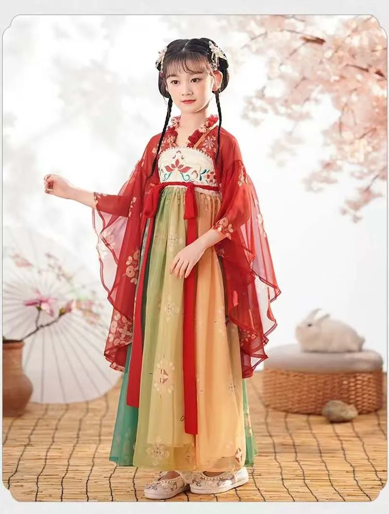Chinese Hanfu Summer Girls' Dress