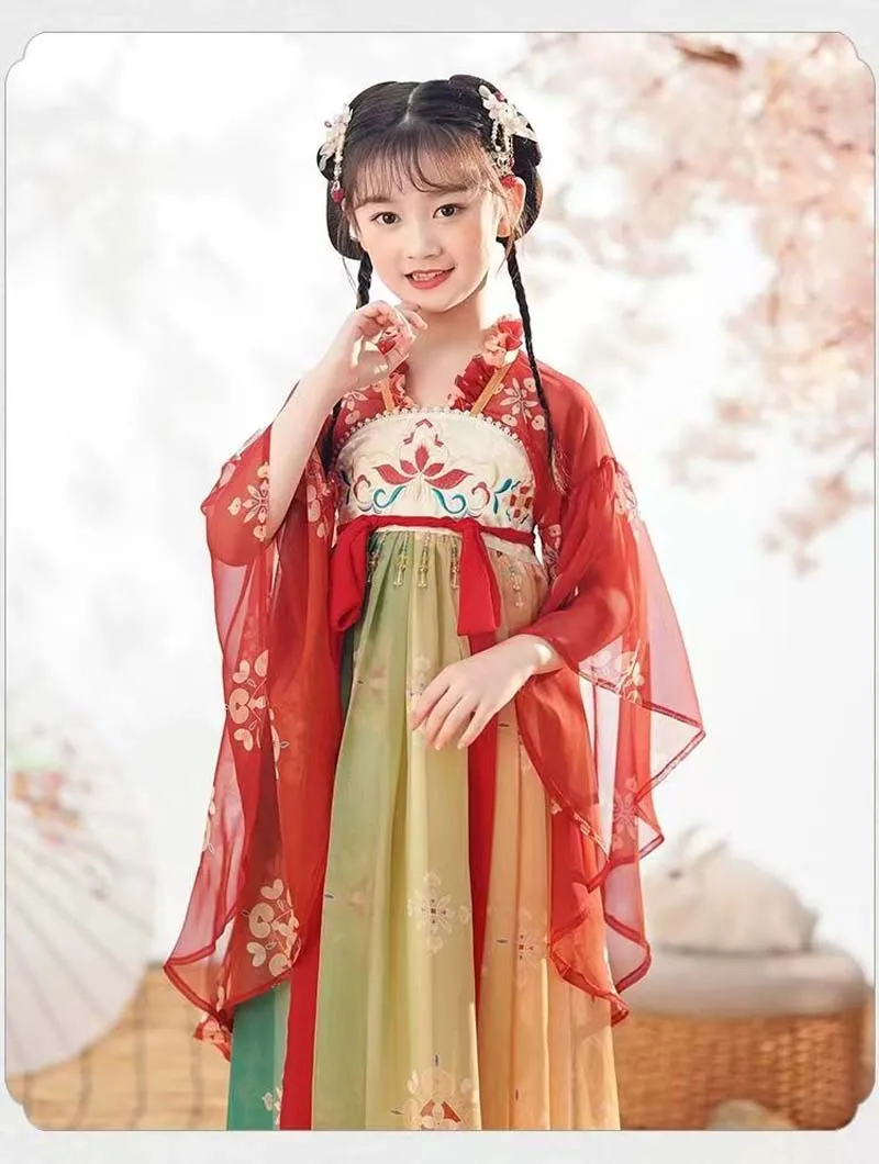 Chinese Hanfu Summer Girls' Dress