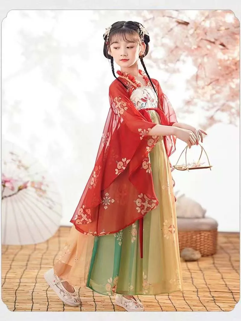 Chinese Hanfu Summer Girls' Dress