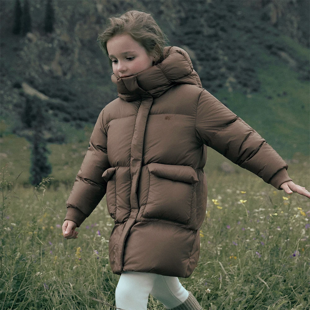 Dave Bella Girls Boys Thicken Down Parka Jacket Hooded Children Winter Warm Down Coats Windproof Outwear Clothes DK4254042