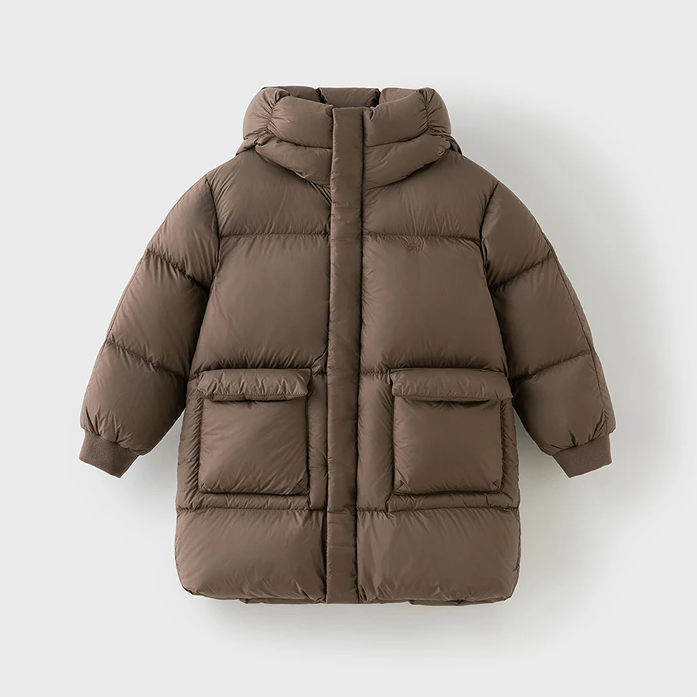 Dave Bella Girls Boys Thicken Down Parka Jacket Hooded Children Winter Warm Down Coats Windproof Outwear Clothes DK4254042