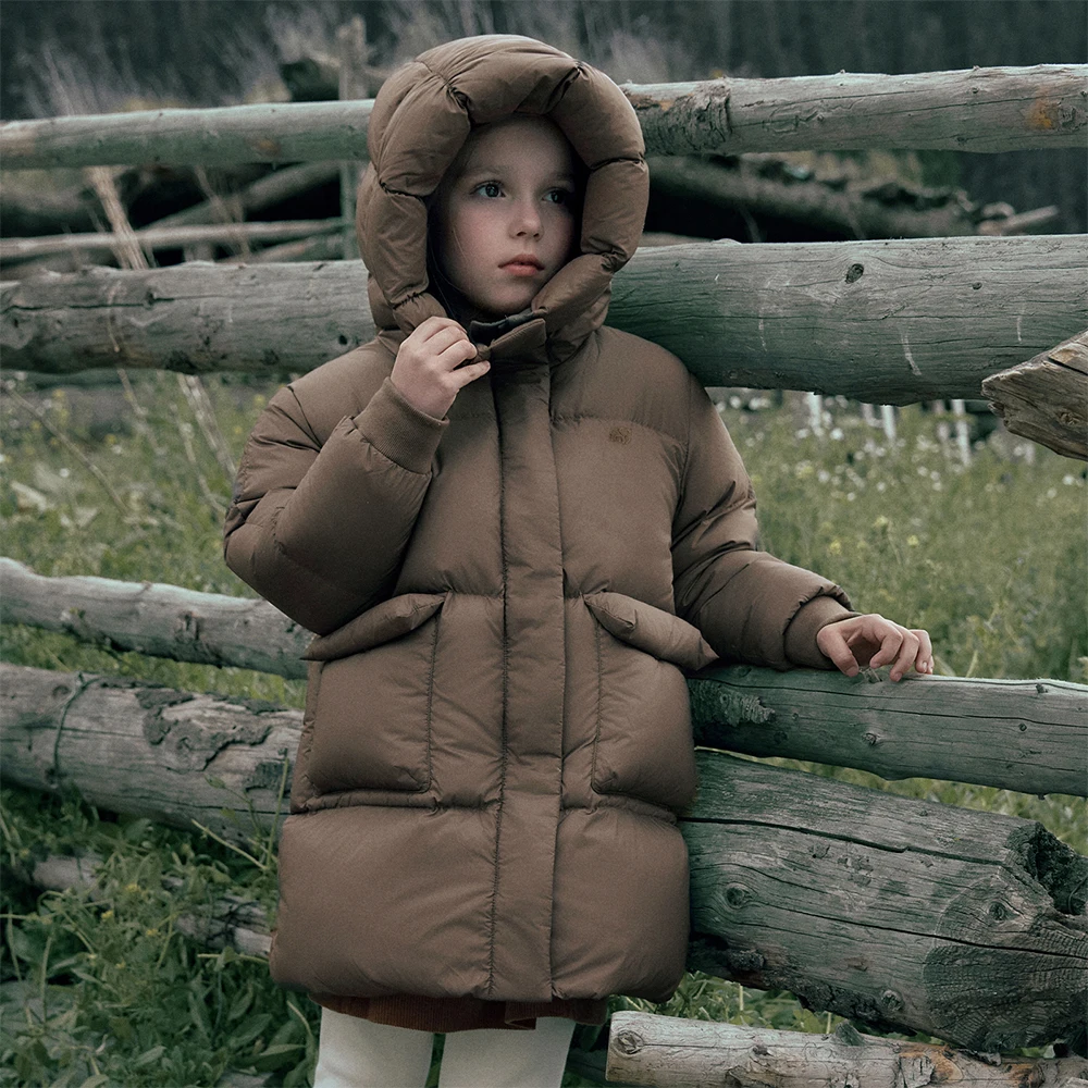 Dave Bella Girls Boys Thicken Down Parka Jacket Hooded Children Winter Warm Down Coats Windproof Outwear Clothes DK4254042