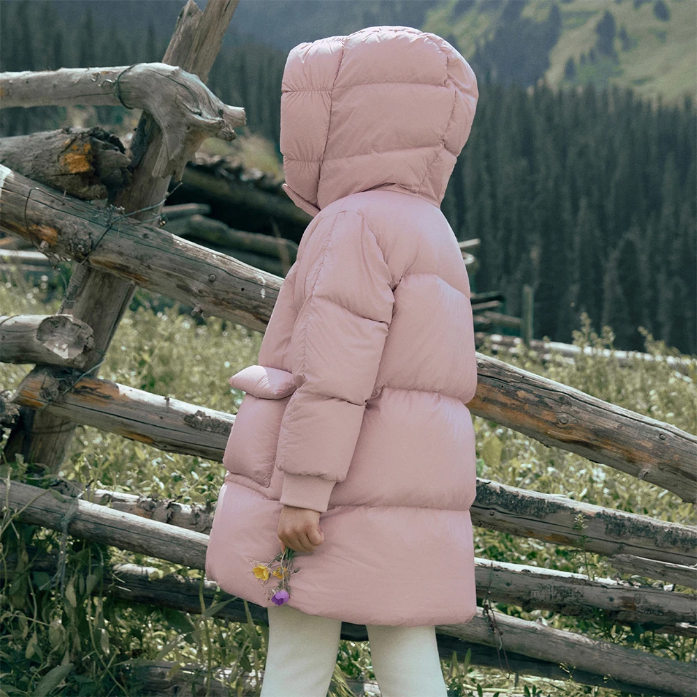 Dave Bella Girls Boys Thicken Down Parka Jacket Hooded Children Winter Warm Down Coats Windproof Outwear Clothes DK4254042