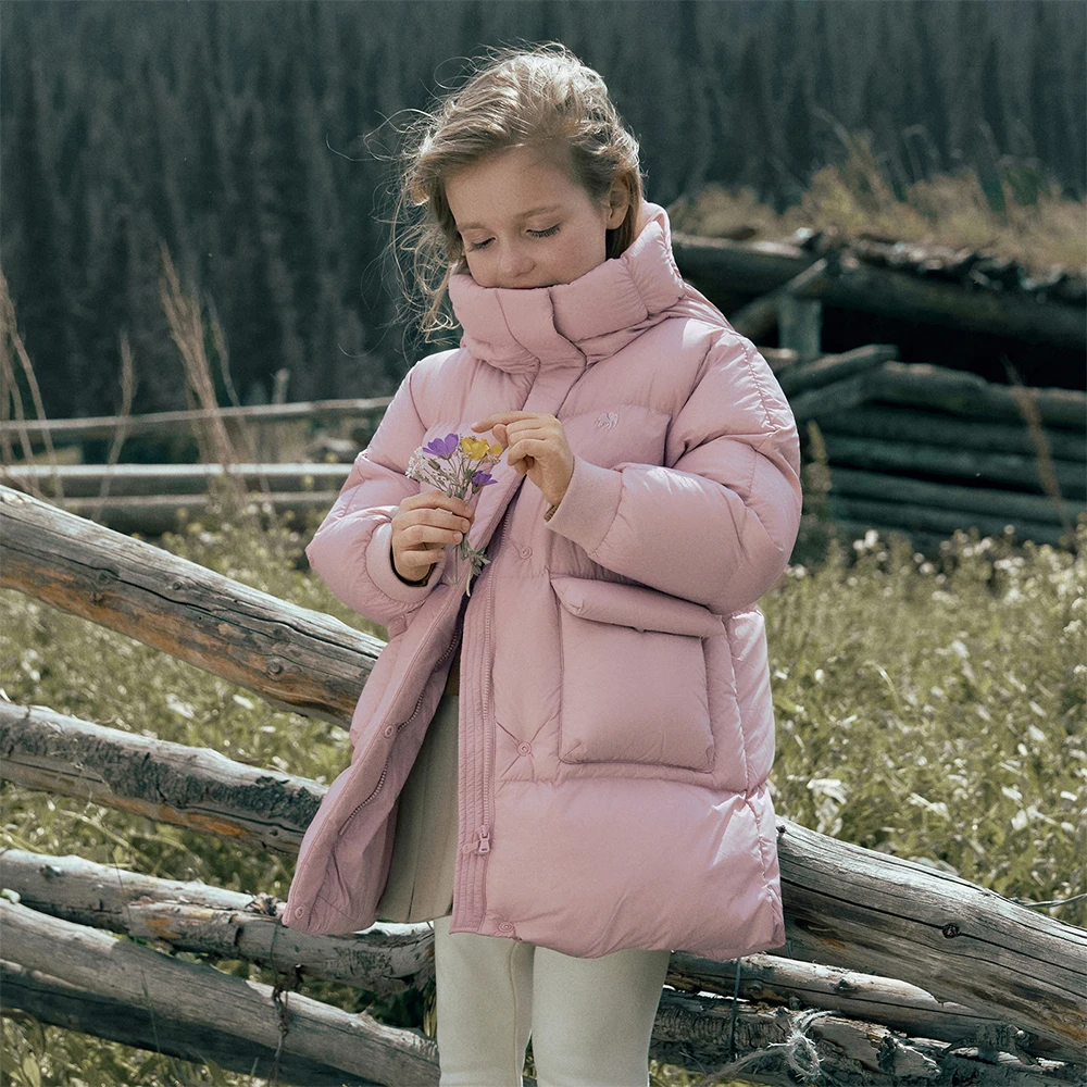 Dave Bella Girls Boys Thicken Down Parka Jacket Hooded Children Winter Warm Down Coats Windproof Outwear Clothes DK4254042