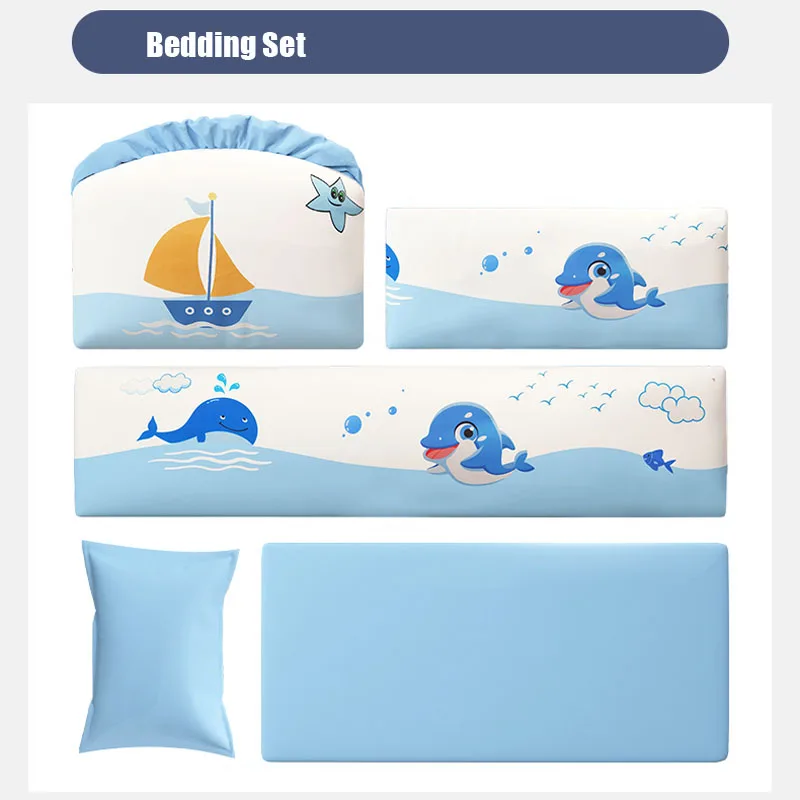 European-Style Solid Wood Newborn Cradle: Versatile Movable Baby Bed, Converts to a Full Bed for Toddlers