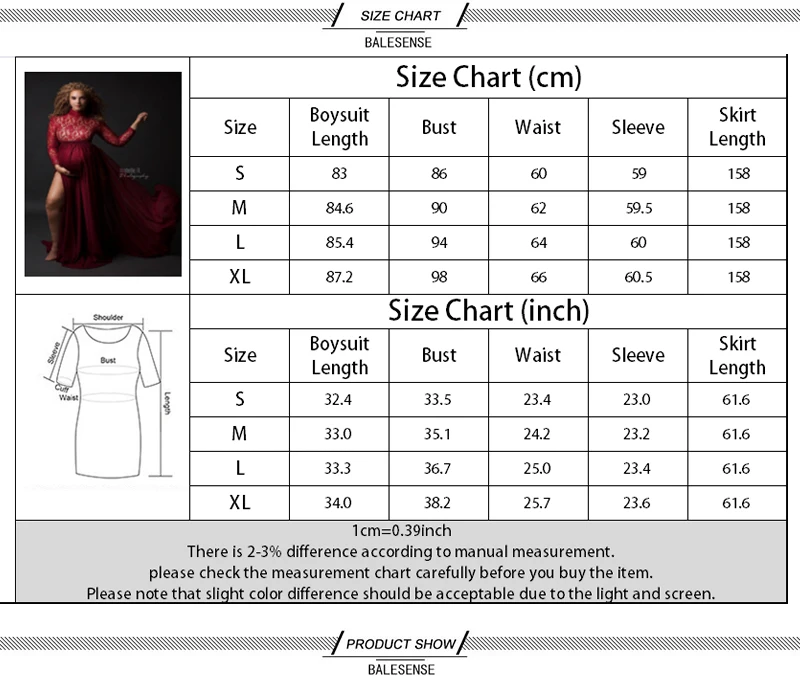 Maternity Dresses for Photo Shoot Long Sleeve Bodysuit+High Split Pregnancy Maxi Gown Chiffon Dress Baby Shower Photography