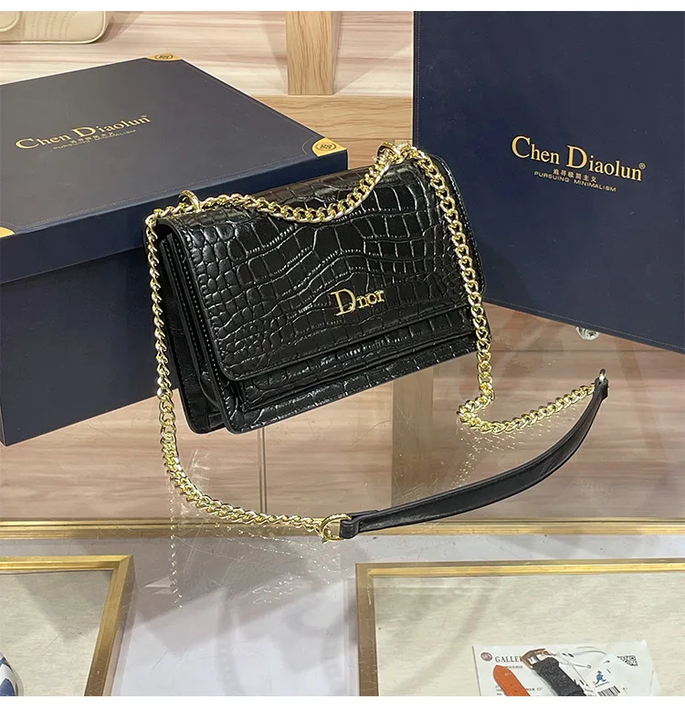 Original Retro Square Satchel Diaper Bag Stylish Commuter Crossbody Elegant Classic Designer Leather Handbag For Party