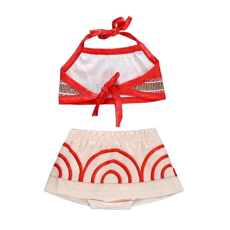 Muababy Moana Style Island Princess Dress for Girls Tropical Birthday Party Costume Kids Toddler Holiday Outfit 2-8Y Vestido