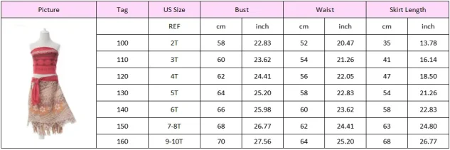 Muababy Moana Style Island Princess Dress for Girls Tropical Birthday Party Costume Kids Toddler Holiday Outfit 2-8Y Vestido
