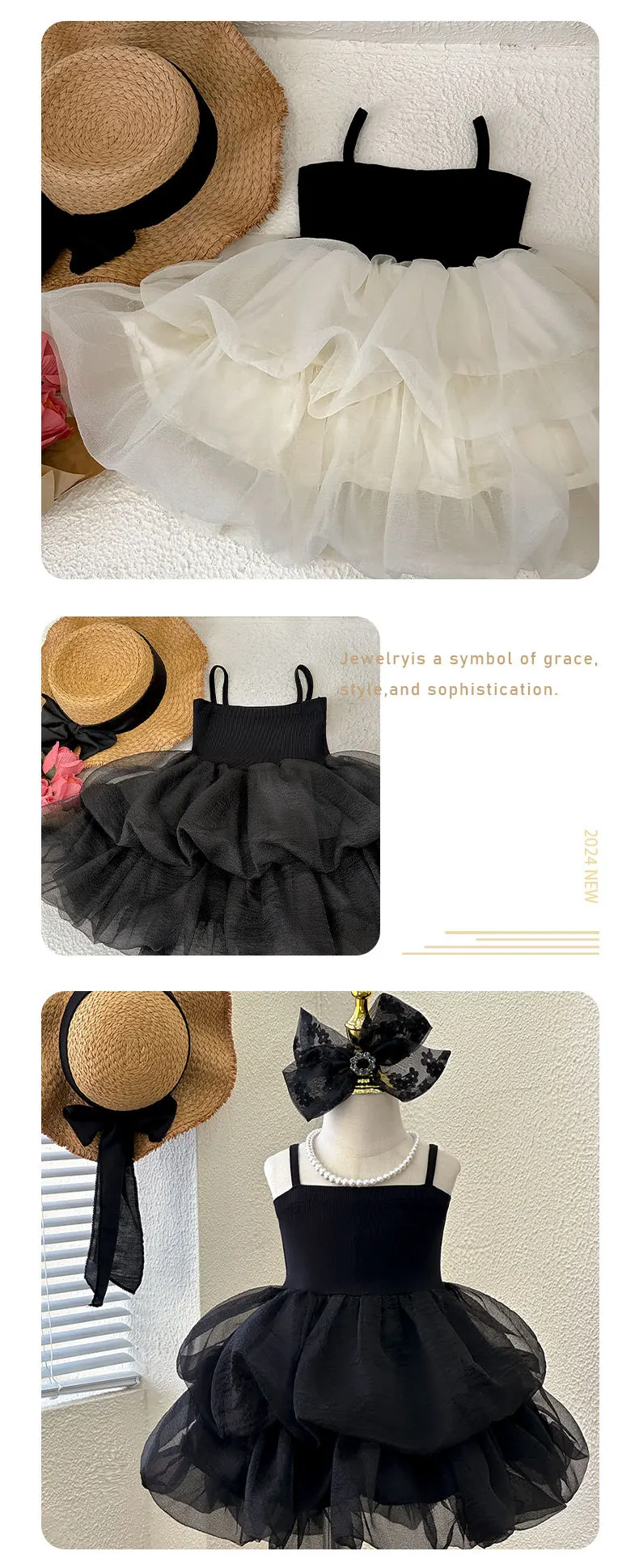 Girls dress summer new foreign style hot girl birthday skirt suspender princess dress